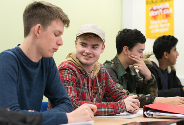 Business students in the classroom