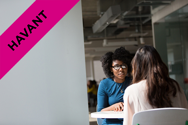 two women having a meeting