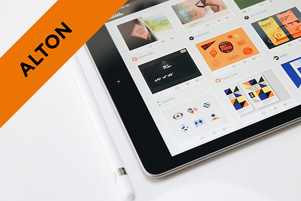 a tablet displaying graphics