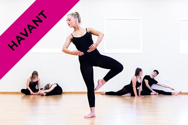 students in dance class, dancing and stretching