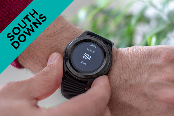 closeup of a fitness watch