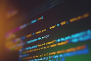 close up of computer code on a screen