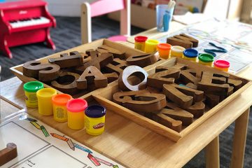 wooden letters of the alphabet