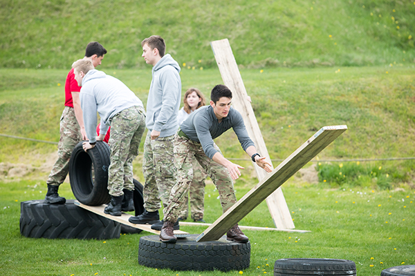 public services student taking part in an activity