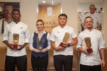 The four category winners - Shey, Niamh, Jonny and Luke