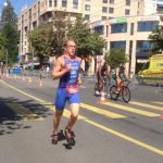 runner taking part in a triathlon