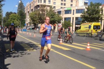 runner taking part in a triathlon