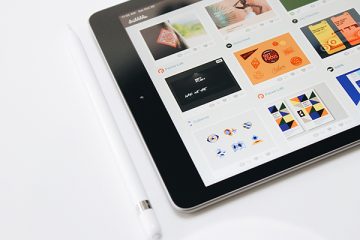 a tablet displaying graphics