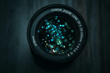 close up of a camera lense
