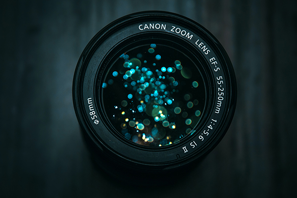 close up of a camera lense