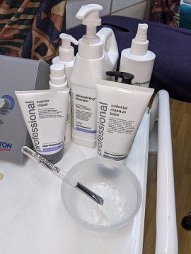 Dermalogica products used by HSDC beauty students