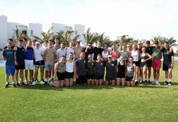 Students posing for a picture in Lazarote Spain