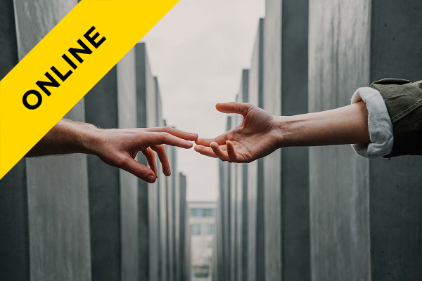 close up of two people reaching out to touch each others hands