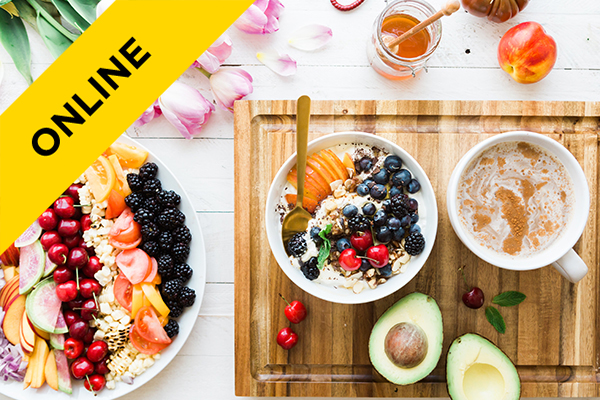 a table of healthy foods