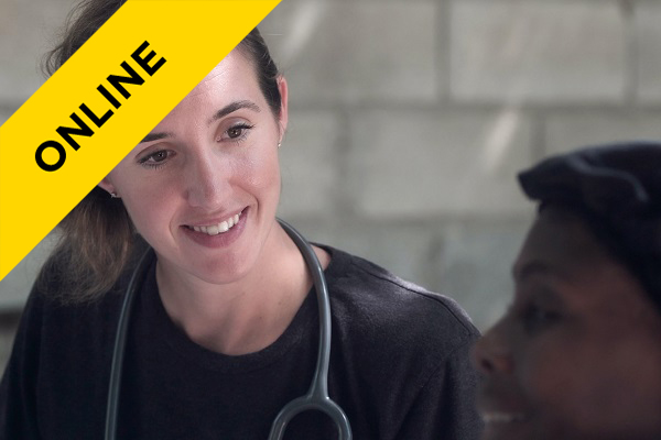 a nurse talking to a patient