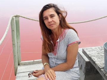 a lady posing for picture