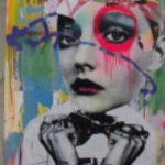 abstract art of a portrait of a woman