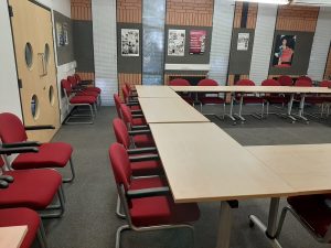 view of the conference suit with a boardroom style layout