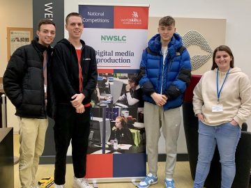 The team of four students from HSDC who took home silver from WorldSkills UK
