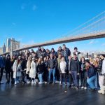 A group of students and teachers in New York