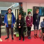 Students who won the Young Volunteers logo competition