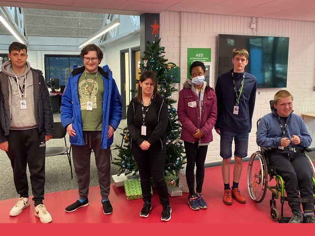 Students who won the Young Volunteers logo competition