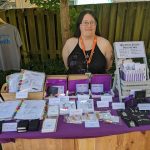 Vicky Snow with her stall