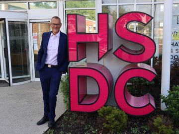 Mike Gaston leading on the HSDC sign