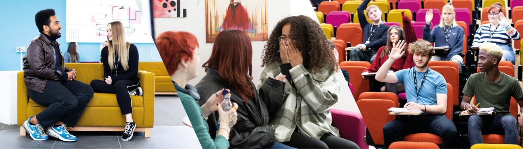 Image of College Students talking to each other