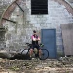 Art teacher Mark Kellett with his bike