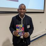 Dipo with his book Africa is Not a Country