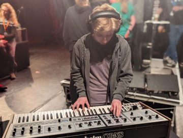 Student James during music industry week