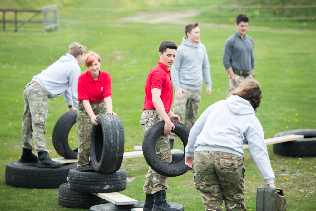 public services students in a field