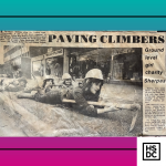 Newspaper cutting as part of the 50 years campaign