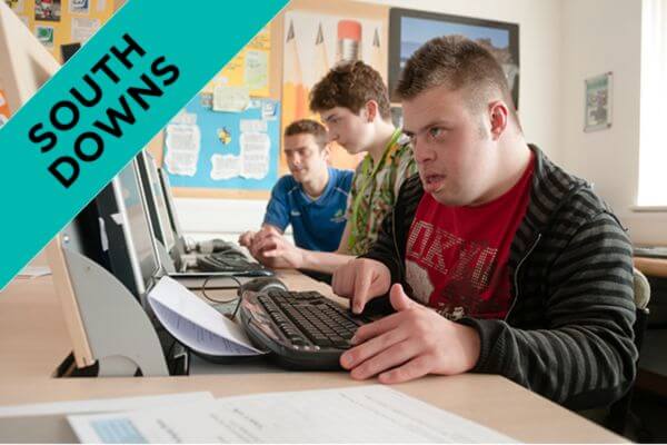 vocational studies student at a computer