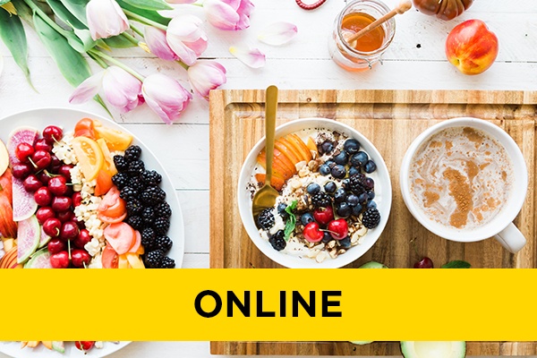 A table of healthy foods