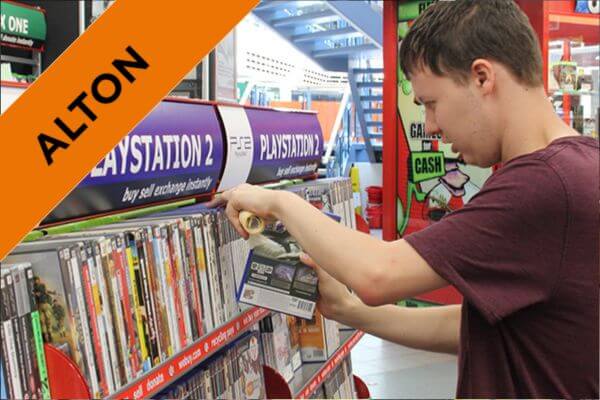student working in a game store