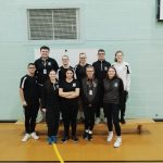 The Alton College sports students involved in the football tournament.