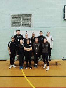 The Alton College sports students involved in the football tournament.