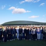 Alton's Sports students pose for a photo at Wimbledon Tennis Centre.