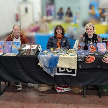 HSDC Students selling their wares at the market.