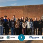 Havant students outside Fort Nelson.