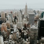 A skyline photo of New York City.