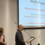 Peter Beard, a maths lecturer at Alton, introduces the Maths Feast.