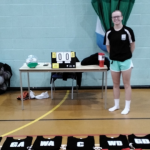 Tegan in the Alton Sports Hall.