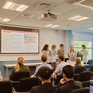 Team Wendle presenting at the national final.