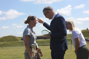 Kirsty Harley receives the Yvonne Elliott Endeavour Award from HSDC Principal and CEO Mike Gaston. 