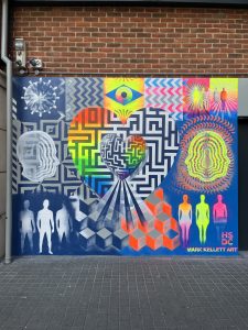Mark's mural at Gunwharf Quays.