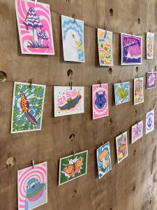 Kitty's artwork on display at Hotwalls.