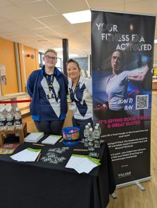Village Gym stall at Freshers' Fair. 